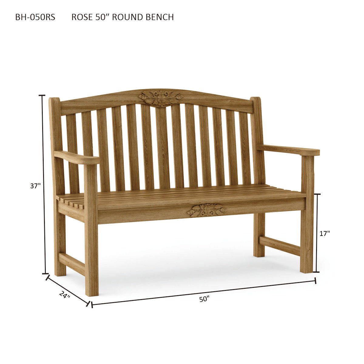 ROSE 50″ ROUND BENCH - Clinch River Fishing USA