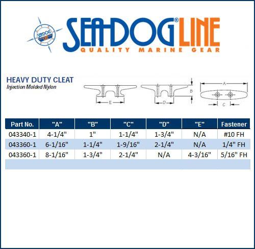 Sea Dog Marine Nylon Cleat 8