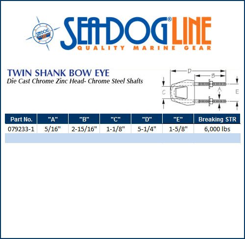 Sea Dog Marine Twin Shank Bow Eye
