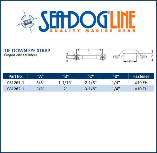Sea Dog Marine S.S. Tie Down Pad Eye 2