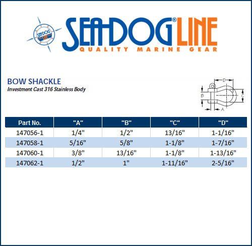 Sea Dog Marine 5-16" S.S. Screw Pin Anchor Shackle