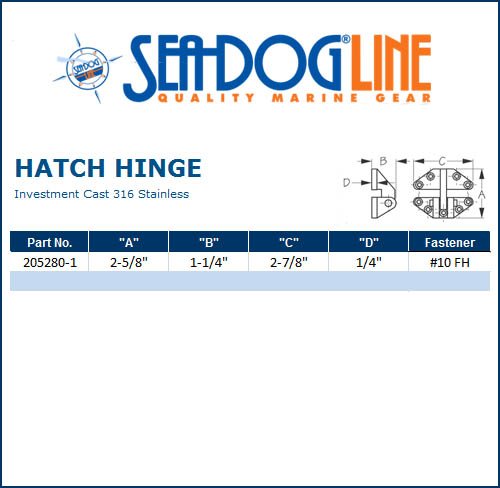 Sea Dog Marine Hatch Hingess