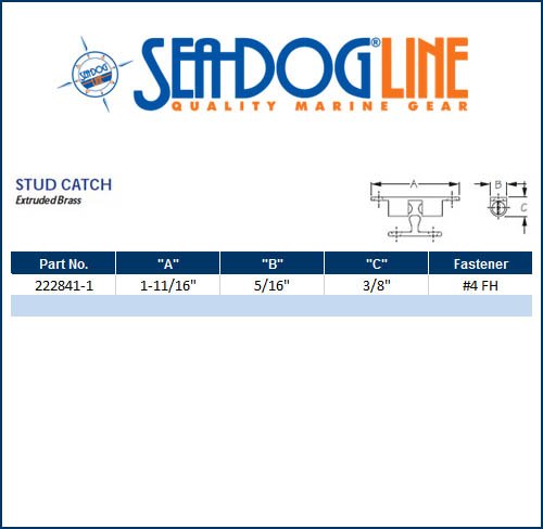 Sea Dog Marine Stud Catch Brass