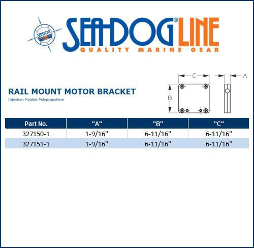 Sea Dog Marine Rail Mount Motor Bracket