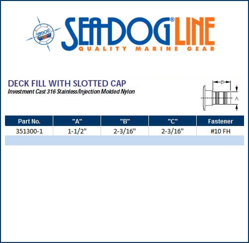Sea Dog Marine S.S. Deck Fill-Plain