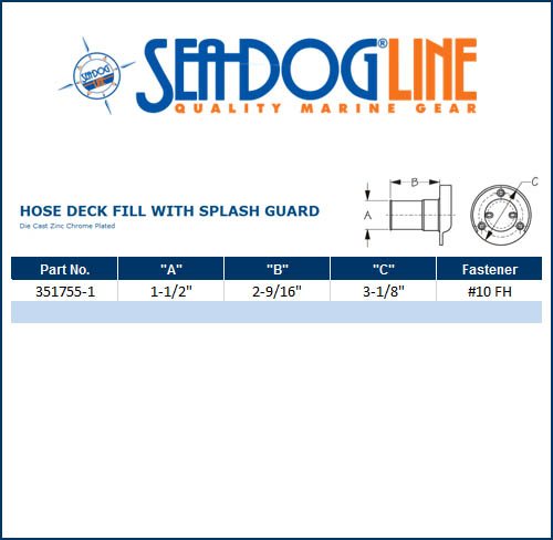 Sea Dog Marine Repl Cap Deck Fill