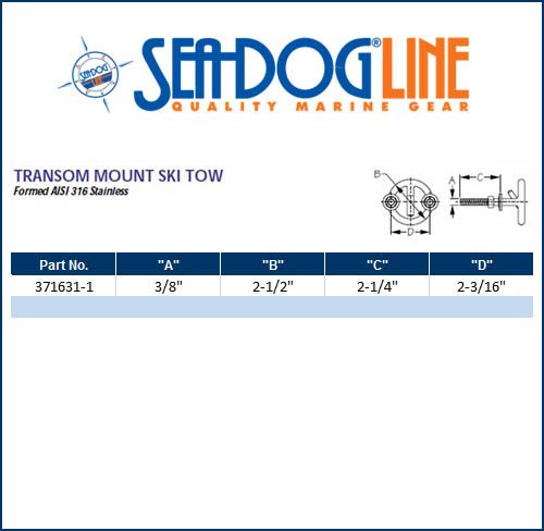 Sea Dog Marine Ski Tow 3/8 X 2 1/2