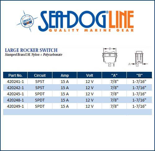 Sea Dog Marine Lg. Rocker - M.On/Off/M.On