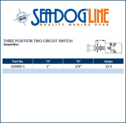 Sea Dog Marine Push-Pull Sw. 3 Pos/1 Cir.