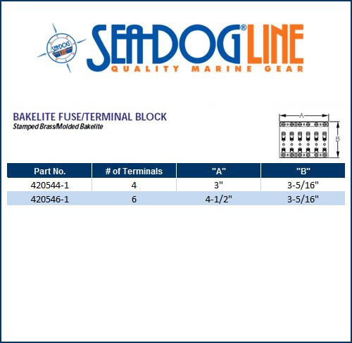 Sea Dog Marine Fuse/Terminal Blk - 4 Gang
