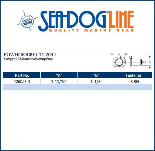 Sea Dog Marine Power Socket 12V W/Cap S.S.
