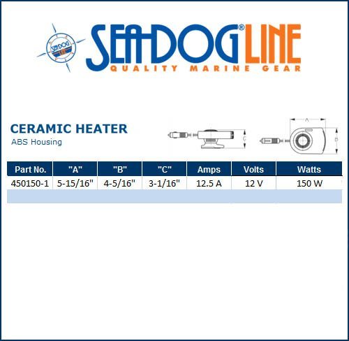 Sea Dog Marine Ceramic Heater/Defogger