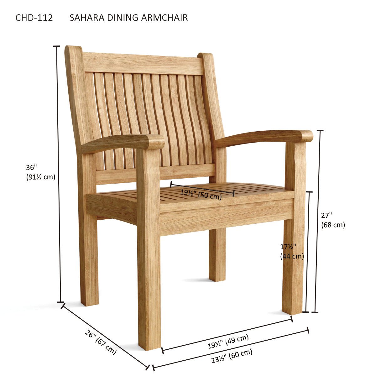 SAHARA DINING ARMCHAIR - Clinch River Fishing USA