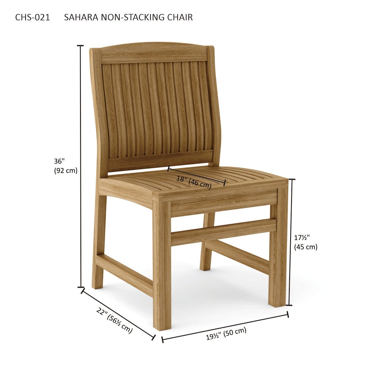 SAHARA NON-STACKING CHAIR - Clinch River Fishing USA