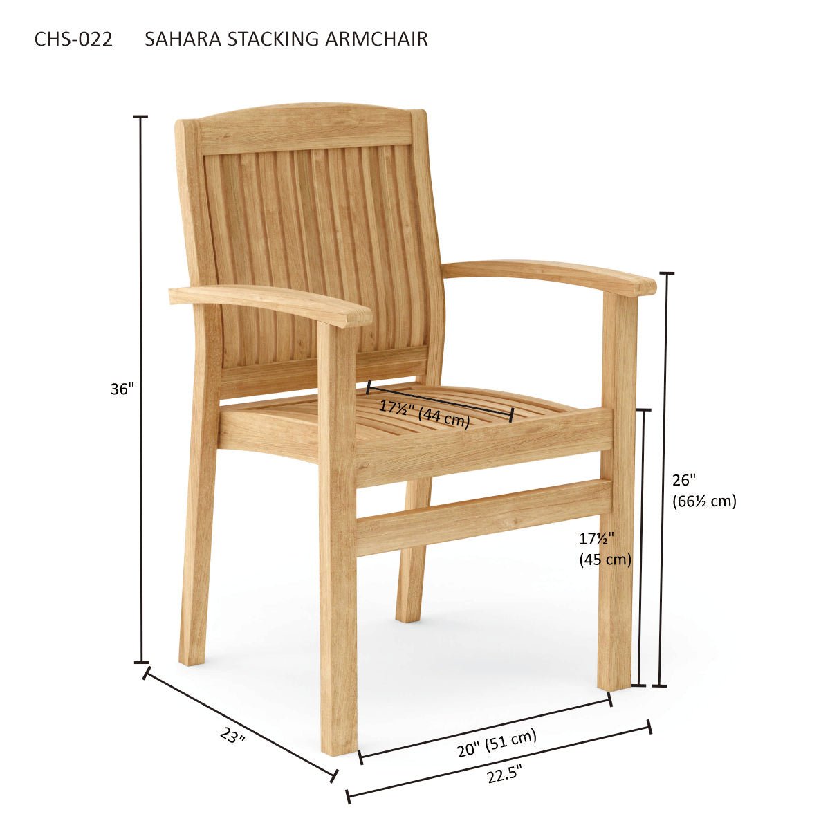 SAHARA STACKING ARMCHAIR (4 PCS) - Clinch River Fishing USA
