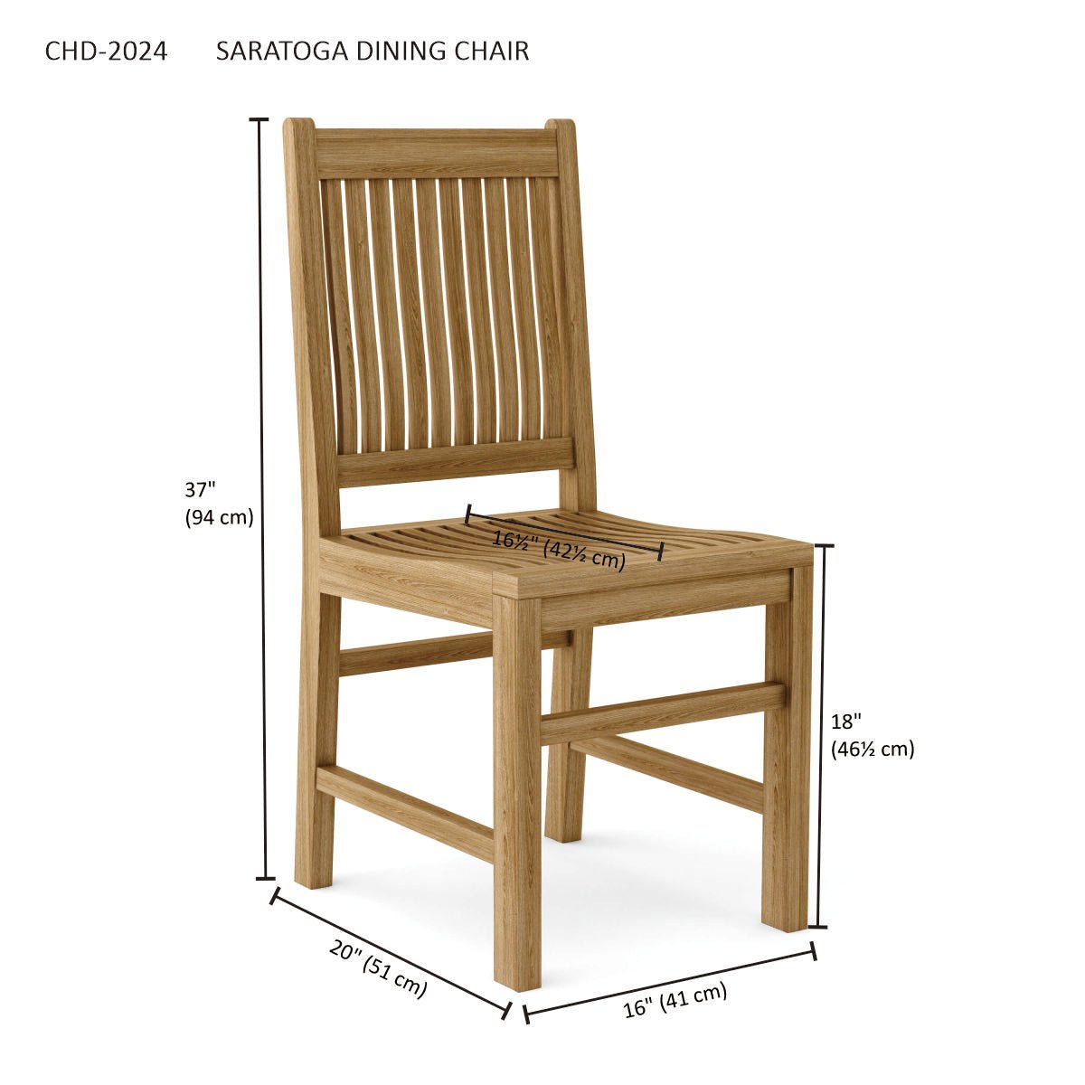 SARATOGA DINING CHAIR - Clinch River Fishing USA