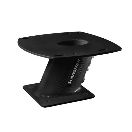 SCANSTRUT Black Aluminum PowerTower - Aft Leaning 150mm / 6" for Dome Radars | APT-150-01-BLK - Clinch River Fishing USA