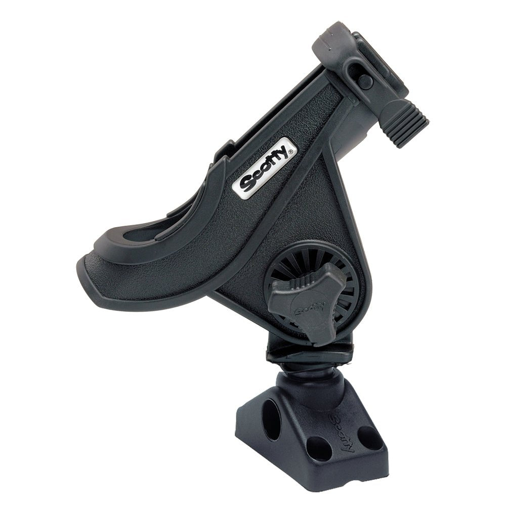 Scotty 280 Bait Caster/Spinning Rod Holder w/241 Deck/Side Mount - Black - Clinch River Fishing USA