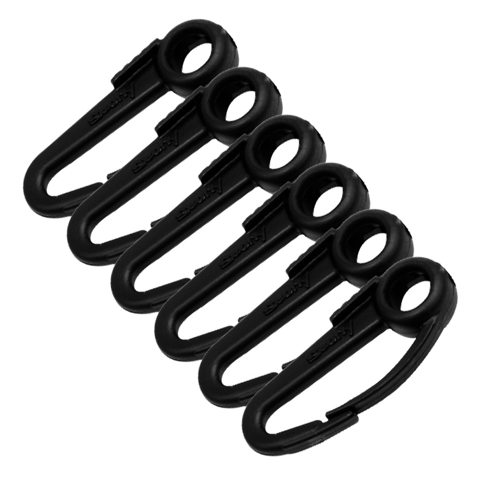 Scotty Nylon Snap Hook Black 6-Pack - Clinch River Fishing USA