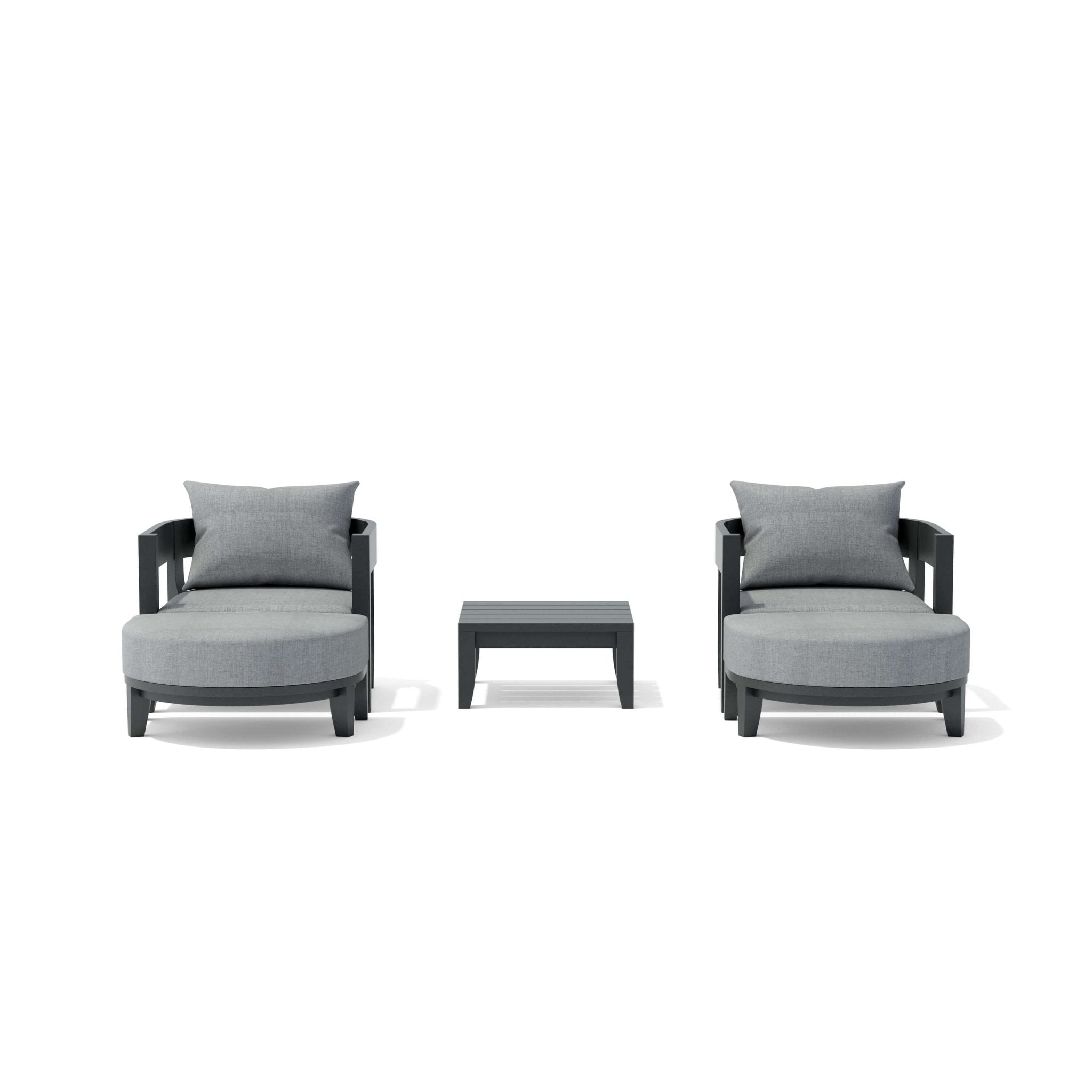 SET-172-AL 5-PC CORONADO ALUMINUM DEEP SEATING SET - Clinch River Fishing USA