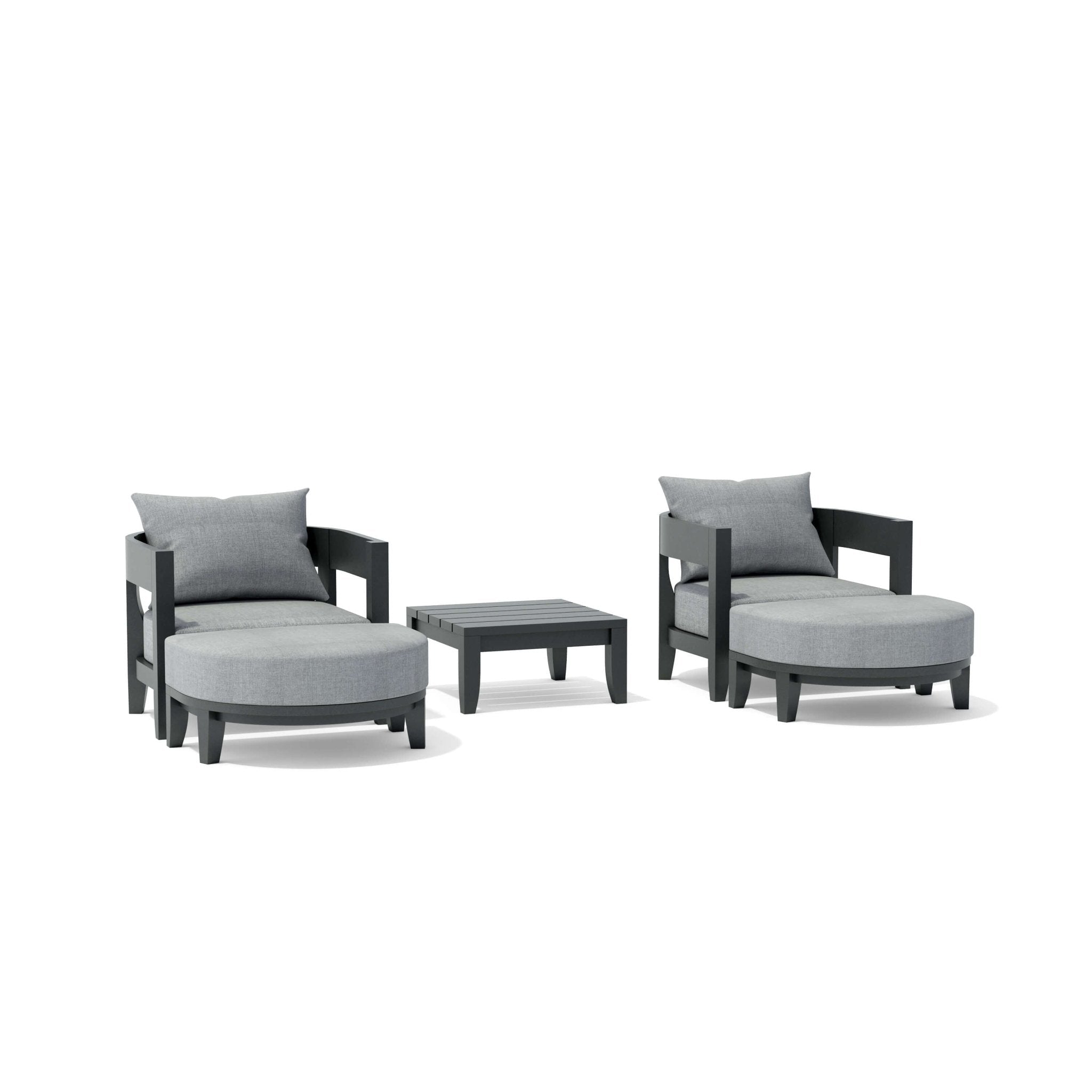 SET-172-AL 5-PC CORONADO ALUMINUM DEEP SEATING SET - Clinch River Fishing USA