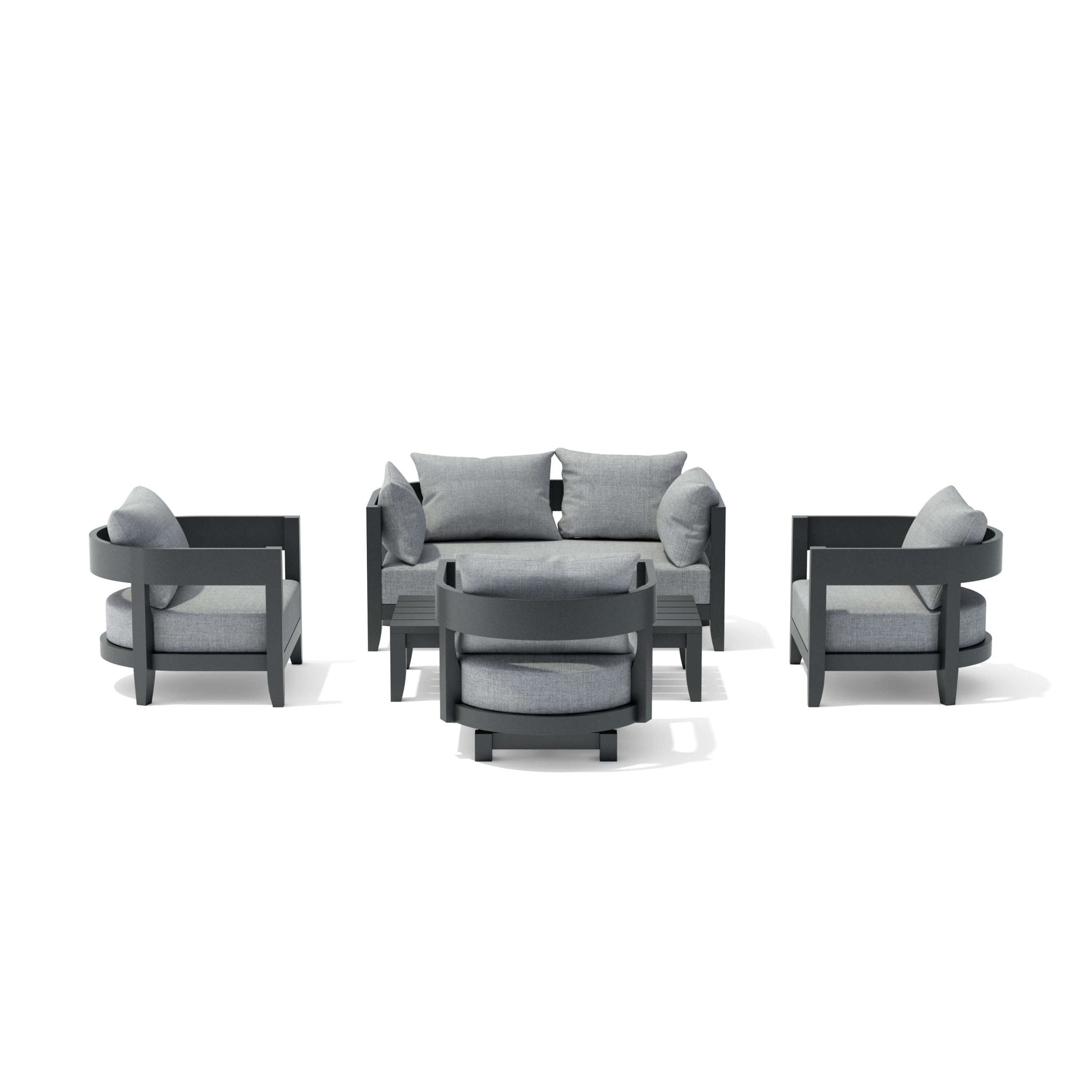 SET-173-AL 5-PC CORONADO ALUMINUM DEEP SEATING SET - Clinch River Fishing USA