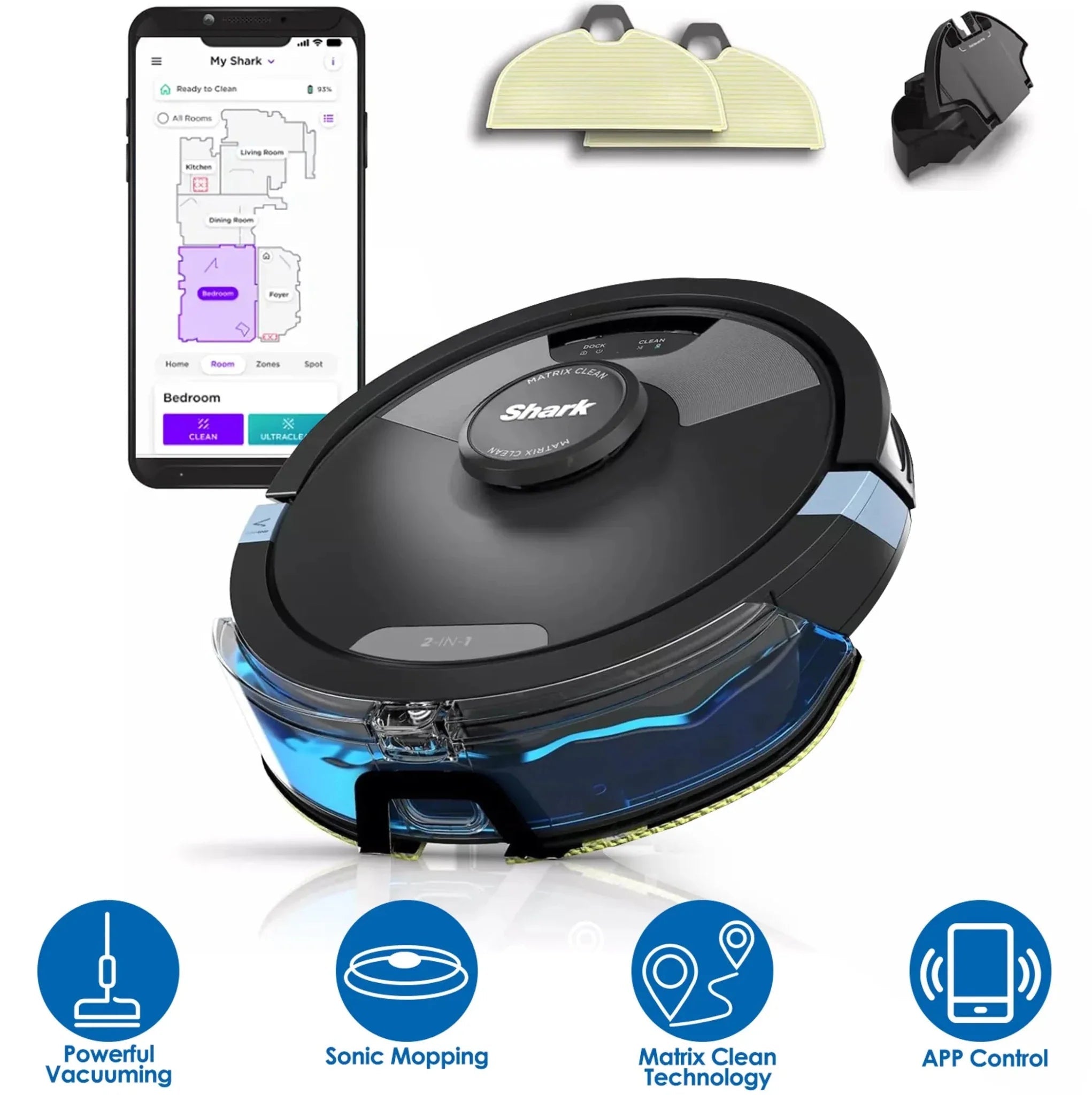 Shark RV2610WA 2-in-1 AI Robot Vacuum & Mop Matrix Robot Vacuum - Clinch River Fishing USA
