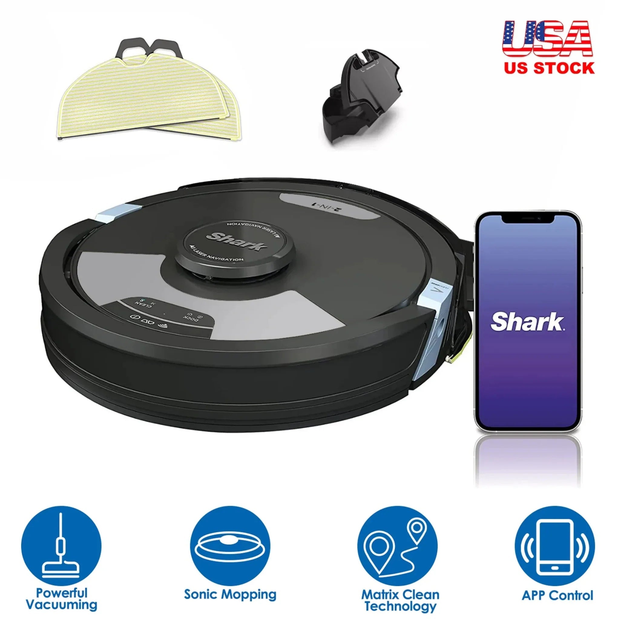 Shark RV2610WA 2-in-1 AI Robot Vacuum & Mop Matrix Robot Vacuum - Clinch River Fishing USA