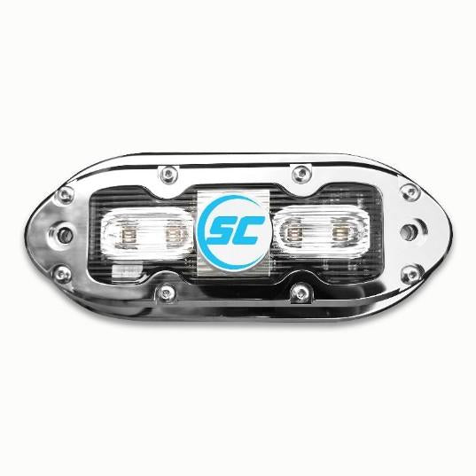 SHADOW-CASTER SCM4 316 SS Housing Underwater Light - Bimini Blue w/ 20' Cable 1600 Lumens | SCM-4X-BB-20