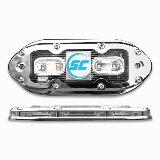 SHADOW-CASTER SCM4 316 SS Housing Underwater Light - Bimini Blue w/ 20' Cable 1600 Lumens | SCM-4X-BB-20