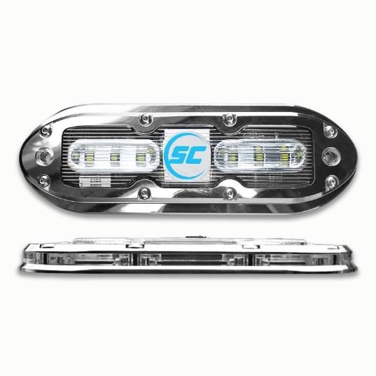 SHADOW-CASTER SCM6 316 SS Housing Underwater Light - Bimini Blue w/ 20' Cable 2400 Lumens | SCM-6-BB-20