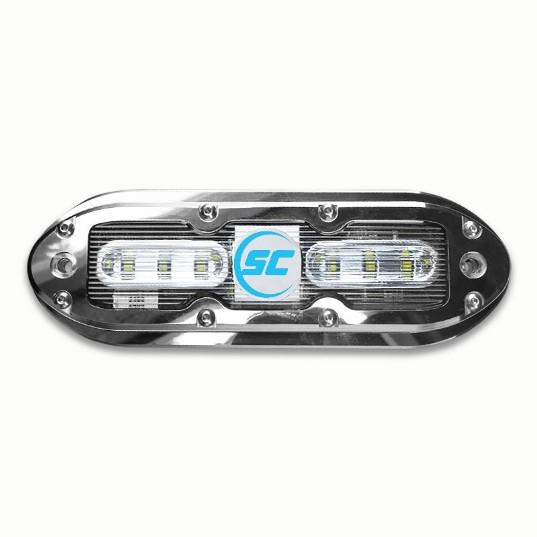 SHADOW-CASTER SCM6 316 SS Housing Underwater Light - Bimini Blue w/ 20' Cable 2400 Lumens | SCM-6-BB-20