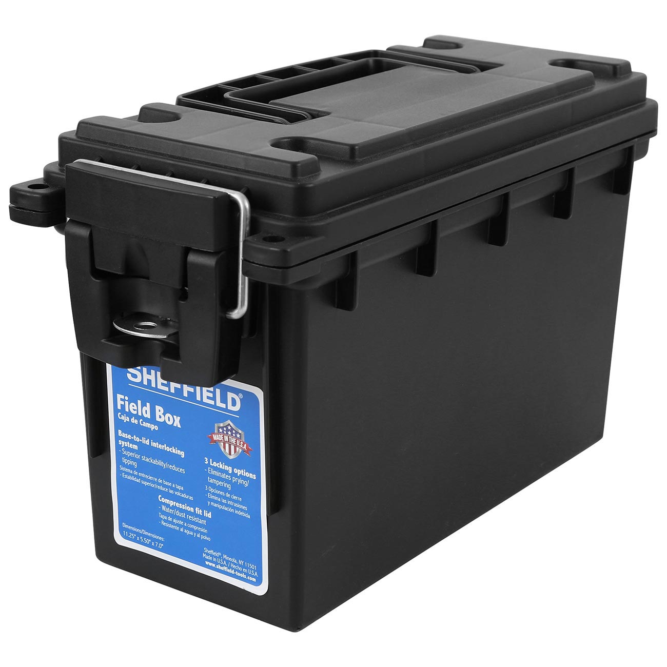 Sheffield Field Box - Black (Made In U.S.A.) - Clinch River Fishing USA