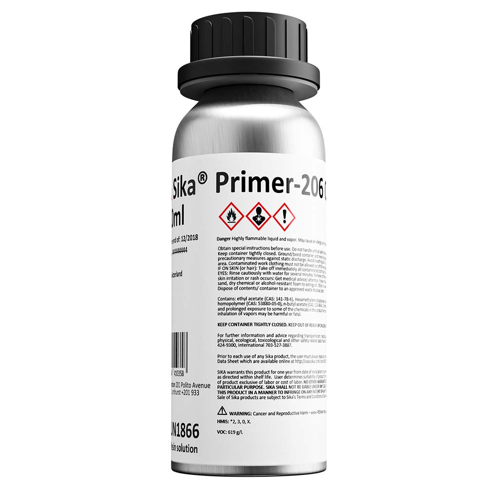 Sika Primer-206 G+P Black 250ml Bottle - Clinch River Fishing USA