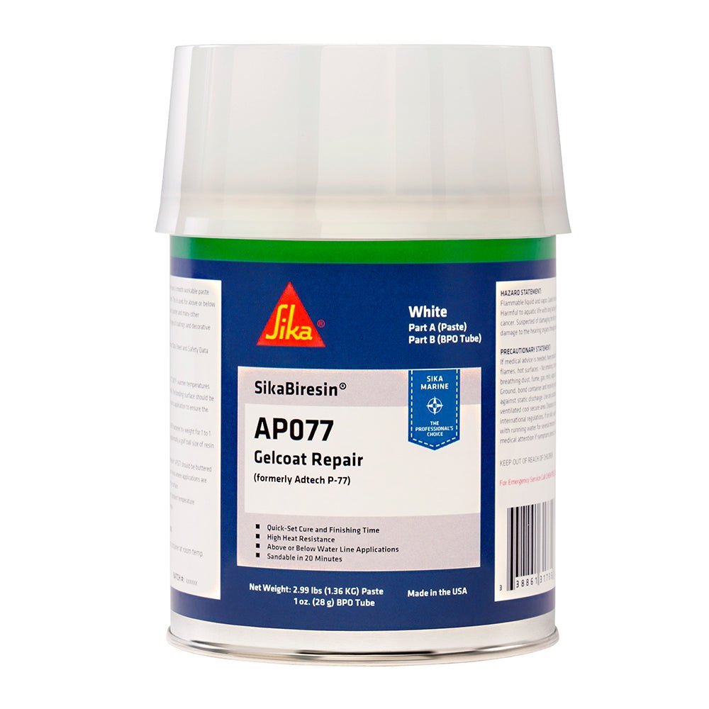 Sika SikaBiresin® AP077 + BPO Cream Hardener - White - Quart - Clinch River Fishing USA