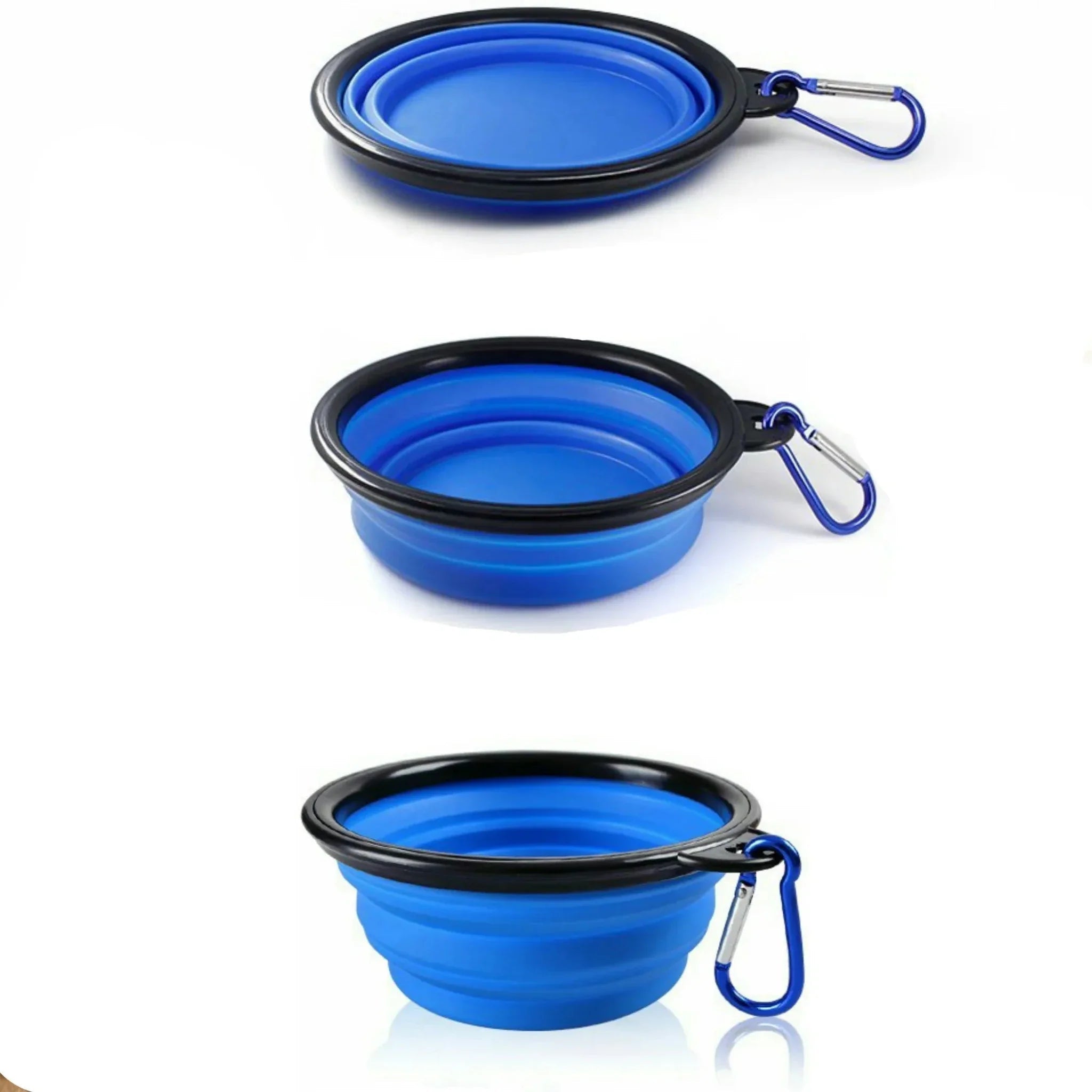 Single Blue Silicone Collapsible Travel Bowl - Clinch River Fishing USA