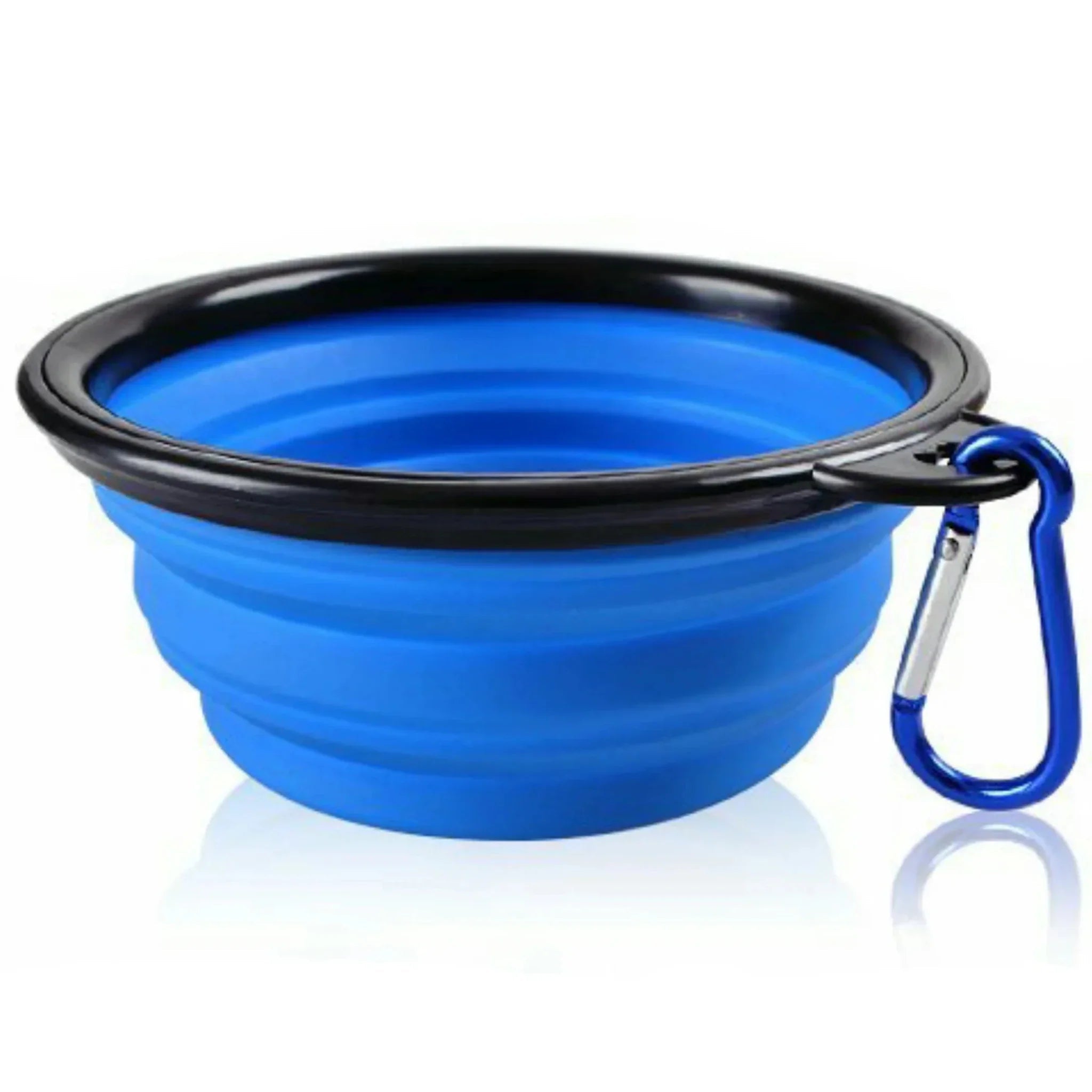 Single Blue Silicone Collapsible Travel Bowl - Clinch River Fishing USA