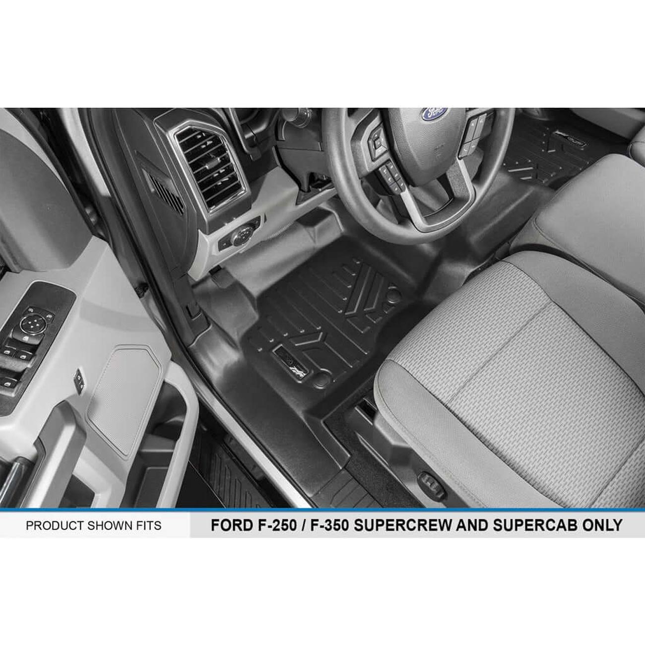Smartliner Floor Liners Front/2nd Row '17-25 Ford F-250/F-350 Super Duty Super Crew (Black) - Clinch River Fishing USA