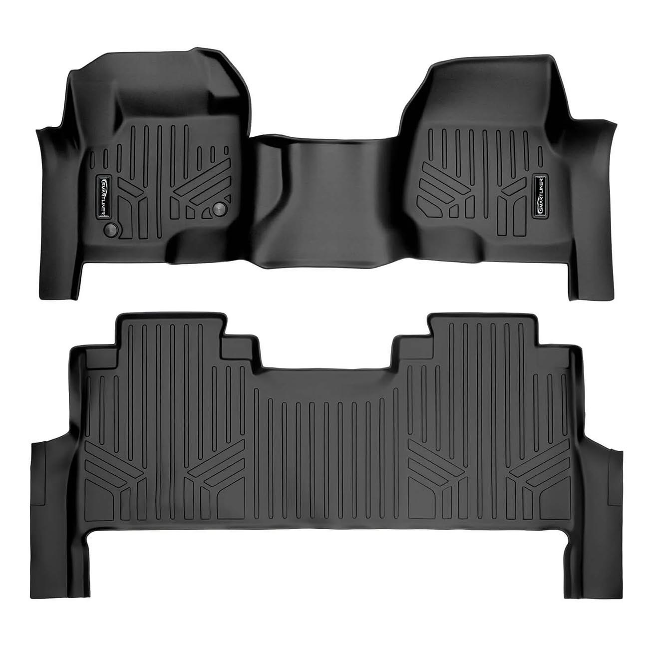Smartliner Floor Liners Front/2nd Row '17-25 Ford F-250/F-350 Super Duty Super Crew (Black) - Clinch River Fishing USA