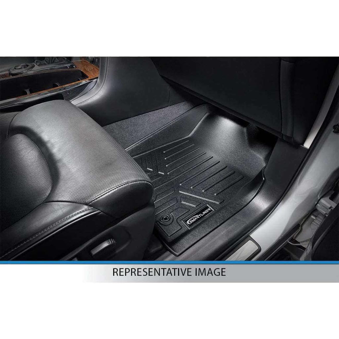 Smartliner Floor Liners Front/2nd Row 2001 - 2007 Silverado/Sierra Ext Extended Cab (Black) - Clinch River Fishing USA