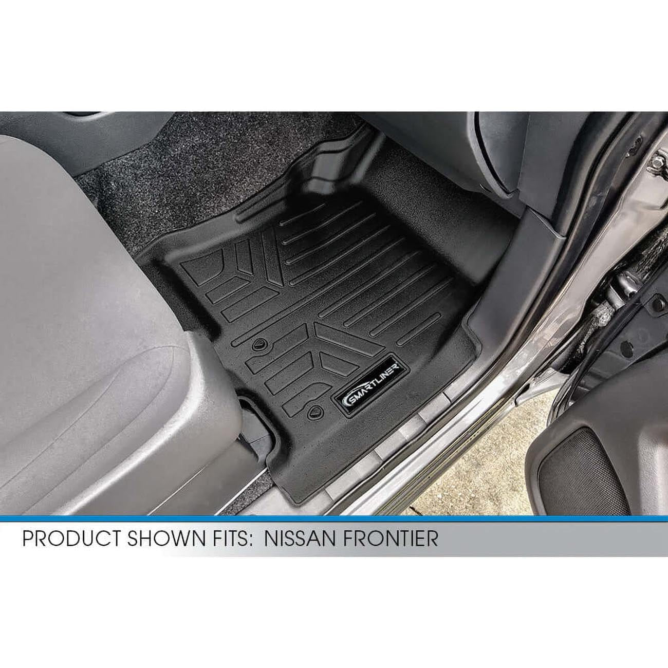 Smartliner Floor Liners Front/2nd Row 2022GÇô2025 Nissan Frontier Crew Cab (Black) - Clinch River Fishing USA