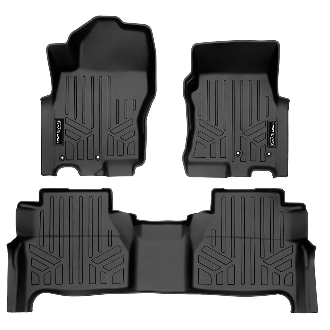 Smartliner Floor Liners Front/2nd Row 2022GÇô2025 Nissan Frontier Crew Cab (Black) - Clinch River Fishing USA