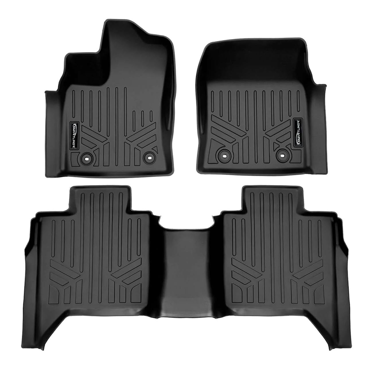 Smartliner Floor Liners Front/2nd Row 2022GÇô2025 Toyota Tundra Crewmax Cab (Black) - Clinch River Fishing USA
