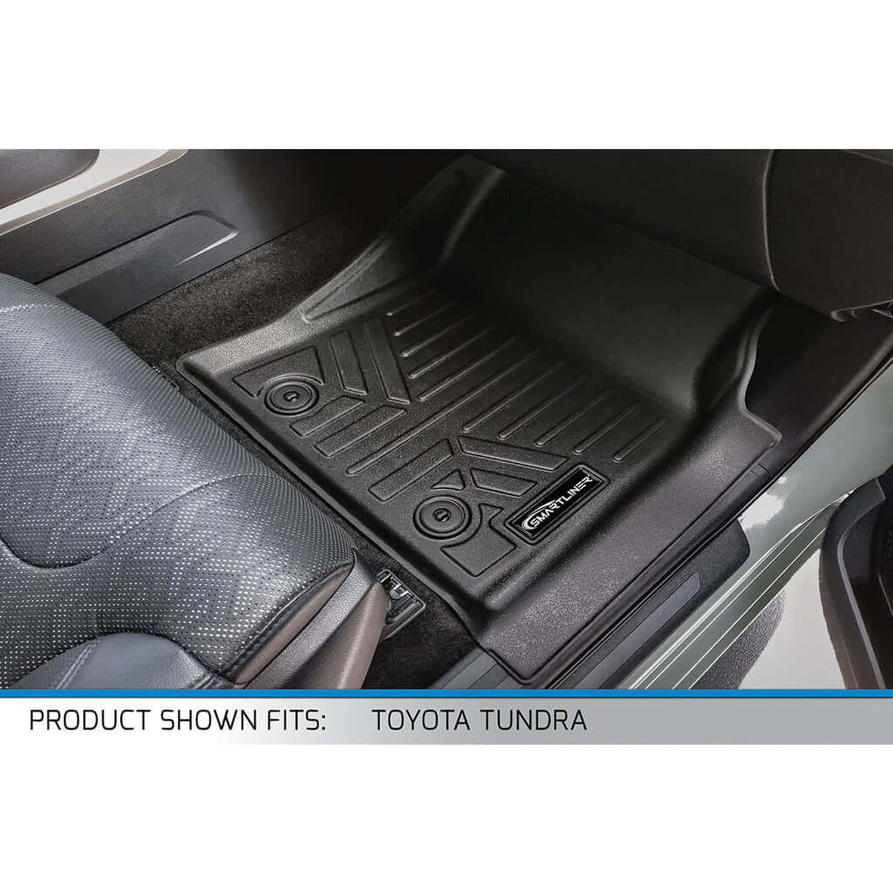 Smartliner Floor Liners Front/2nd Row 2022GÇô2025 Toyota Tundra Crewmax Cab (Black) - Clinch River Fishing USA