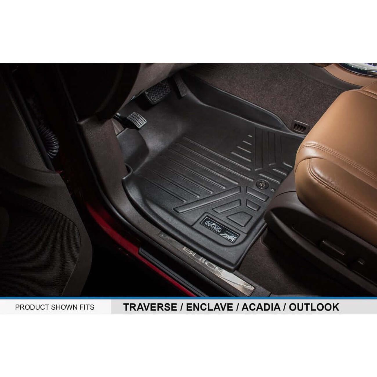 Smartliner Floor Liners Front/Rear 2009 GÇô 2017 Traverse/Enclave/Acadia/Outlook with 2nd Row Bucket S - Clinch River Fishing USA