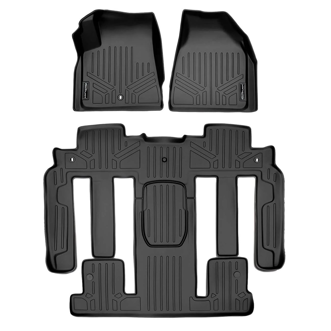 Smartliner Floor Liners Front/Rear 2009 GÇô 2017 Traverse/Enclave/Acadia/Outlook with 2nd Row Bucket S - Clinch River Fishing USA