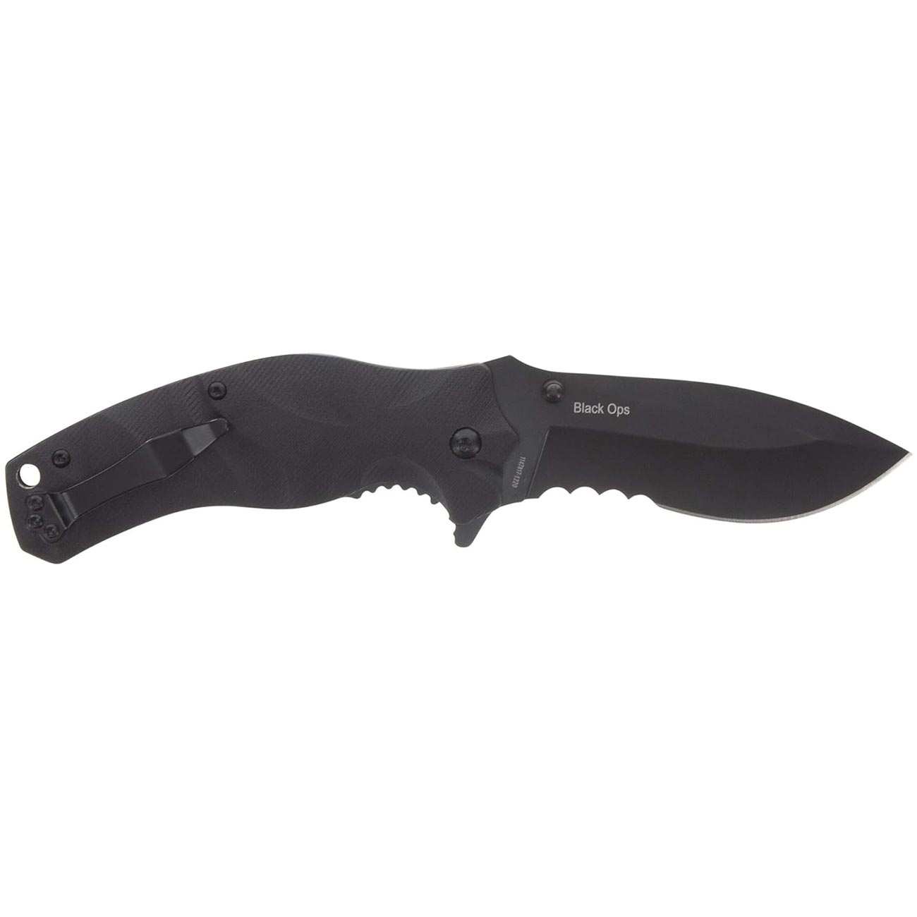 Smith & Wesson 3.5" Black Ops Recurve Folding Knife - Clinch River Fishing USA