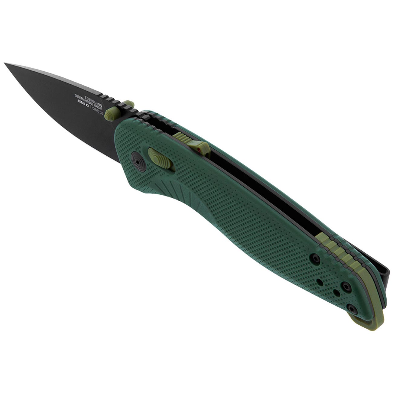 SOG Aegis AT 3.13" Folding Pocket Knife (Forest & Moss) - Clinch River Fishing USA