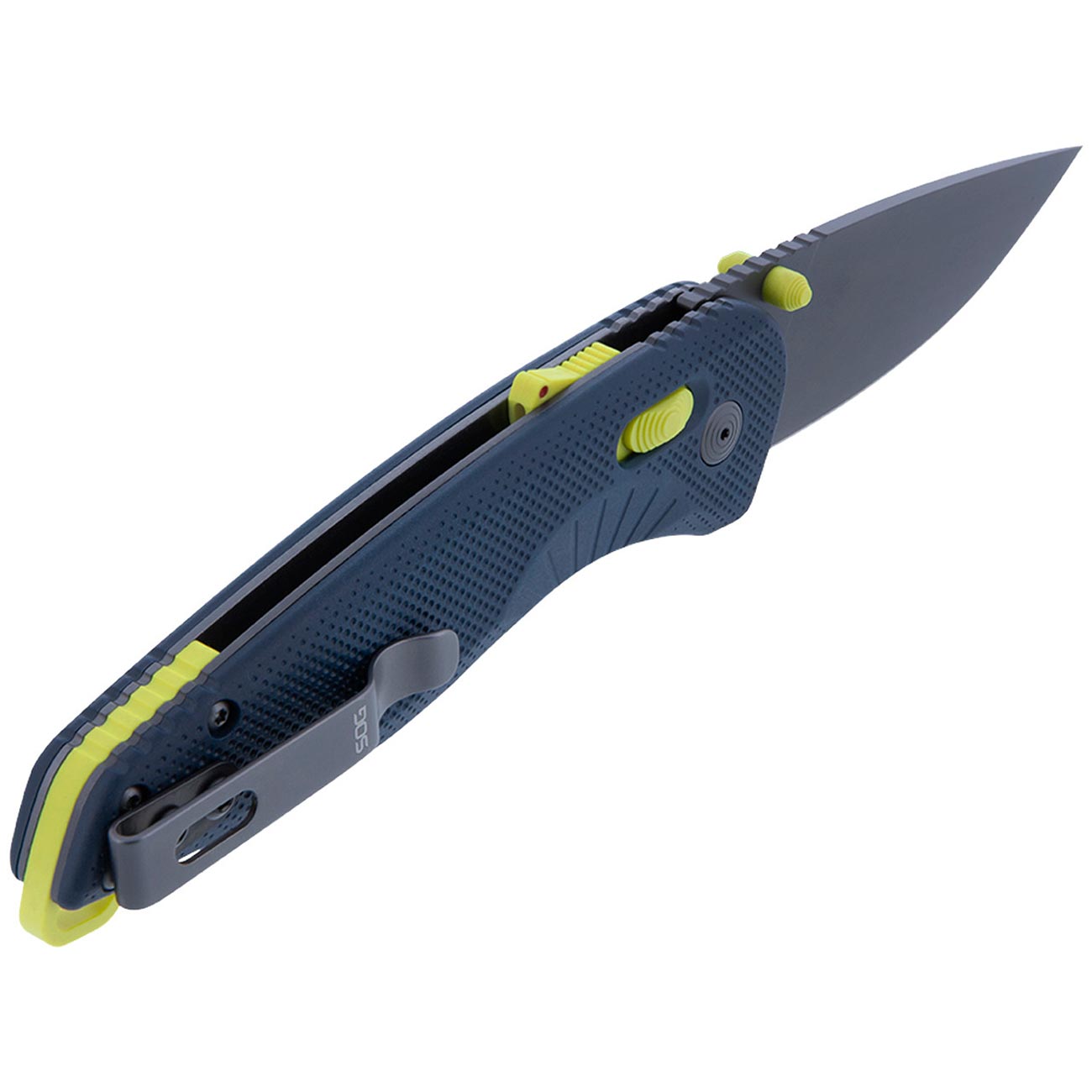 SOG Aegis AT 3.13" Folding Pocket Knife (Indigo & Acid) - Clinch River Fishing USA