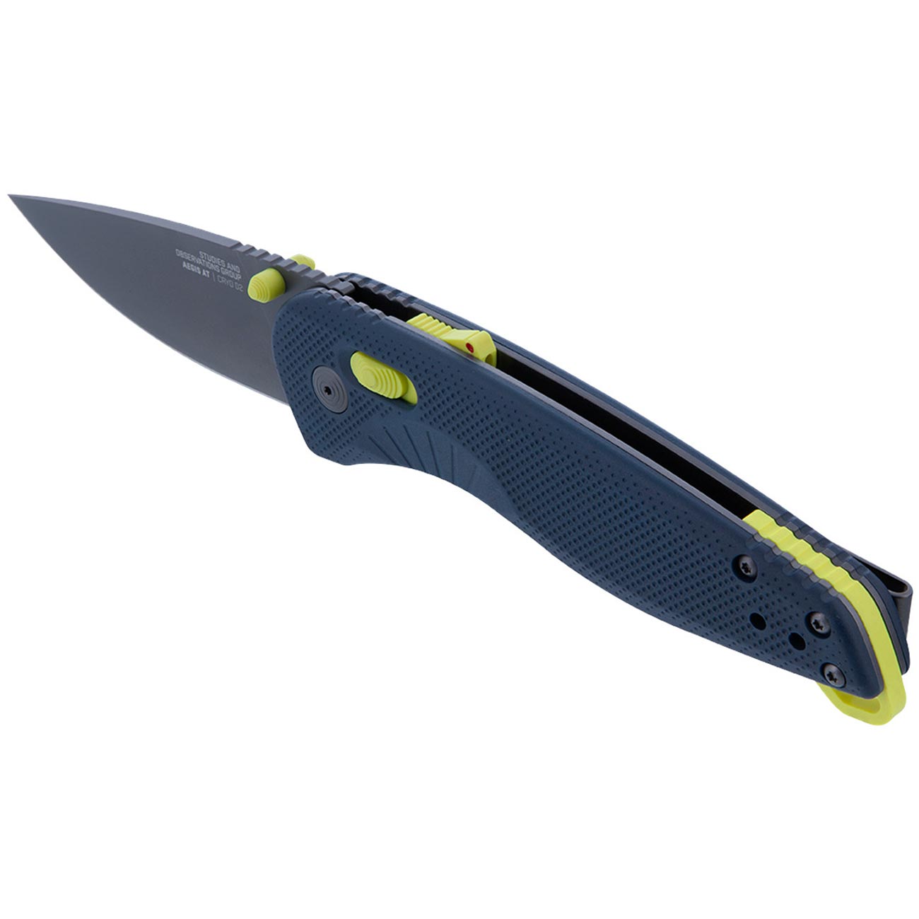 SOG Aegis AT 3.13" Folding Pocket Knife (Indigo & Acid) - Clinch River Fishing USA